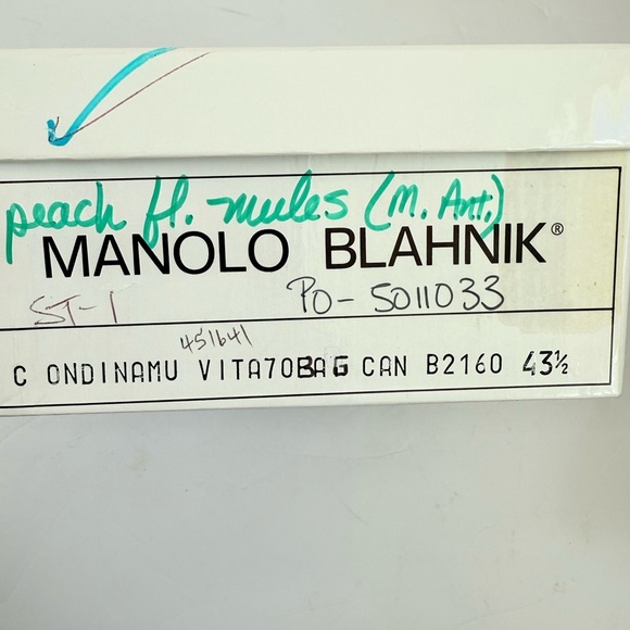 Manolo Blahnik Vintage Floral Embroidered & appliqué Slingback Kitten Pumps 43.5 - Picture 9 of 9